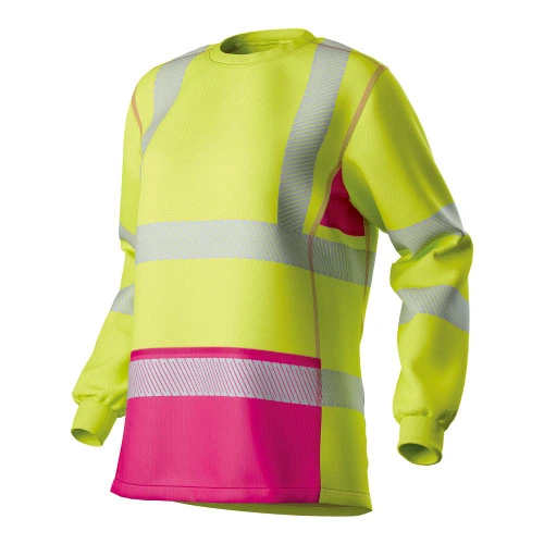 HI-VIS Frauen Mesh Einsätze L/S T-Shirt