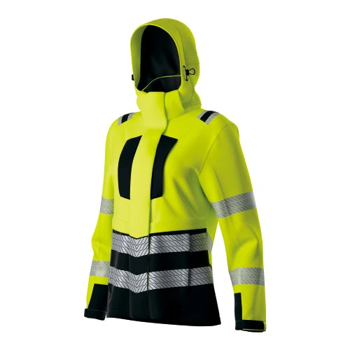 HI-VIS Damen 2 IN1 Performance Wasserdichte Jacke