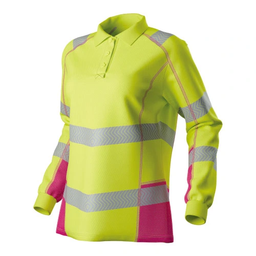 HI-VIS Frauen Zwei-Ton-L/S POLO Hemd