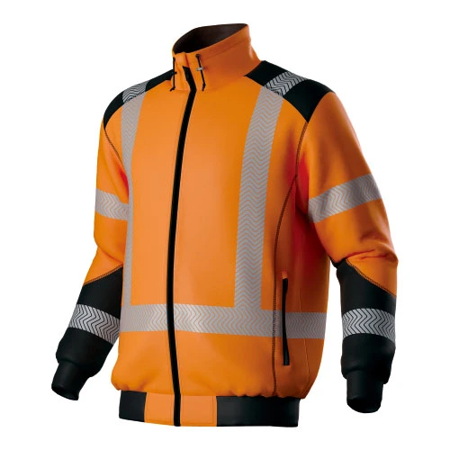 HI-VIS zweifarbige dehnbare isolierte Fleece jacke