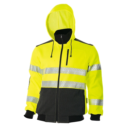 HI-VIS Zwei Ton Fleece Kapuzen jacke