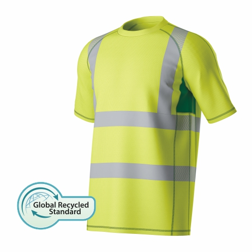 HI-VIS recyceltes Birdeye-Einsätze S/S T-SHIRT