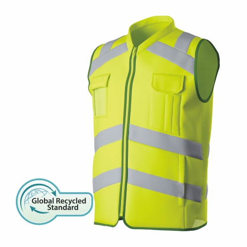 HI-VIS recycelte Tricot-Sicherheits weste