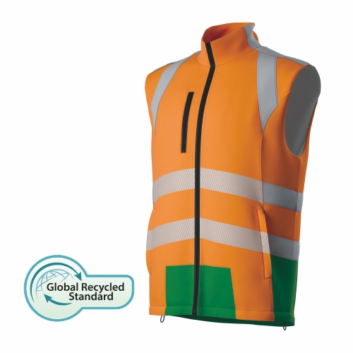 HI-VIS recycelter, mit vollem Reiß verschluss isolierter Körper wärmer