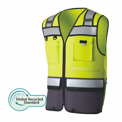 HI-VIS recycelter Tricot-Sicherheits-Funktions weste