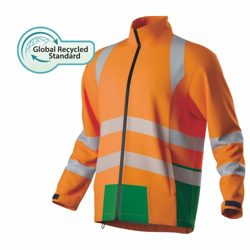 HI-VIS recycelte Hochleistungs-Softshell-Jacke